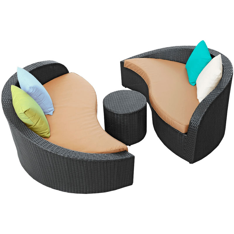 LexMod Twirl Medium Outdoor Wicker — 1
