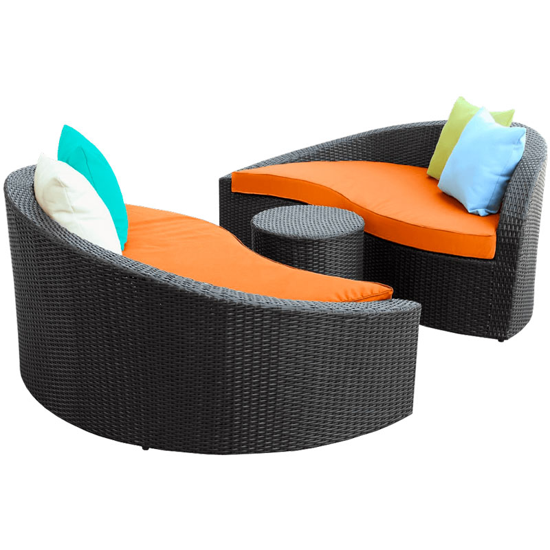 LexMod Pro Taiji Wicker Patio Daybed — 2