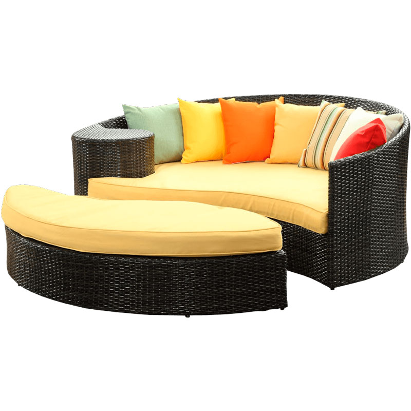 LexMod Pro Taiji Wicker Patio Daybed — 1