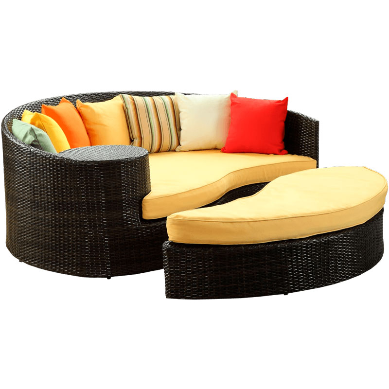 LexMod Pro Taiji Wicker Patio Daybed — 5